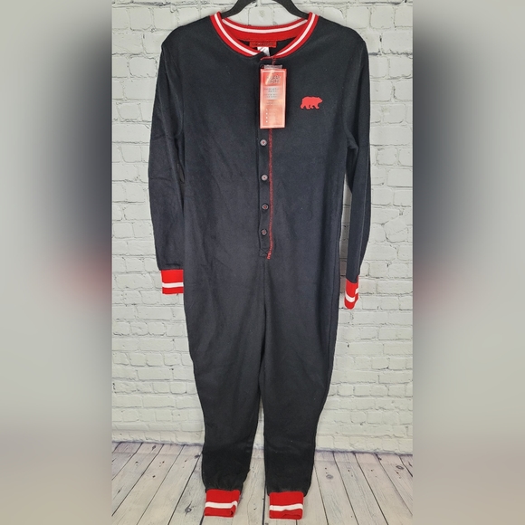 HOLIDAY#FAMJAMS | "Don't Wake The Bear" fleece button up plaid pjs pajamas - Picture 1 of 7